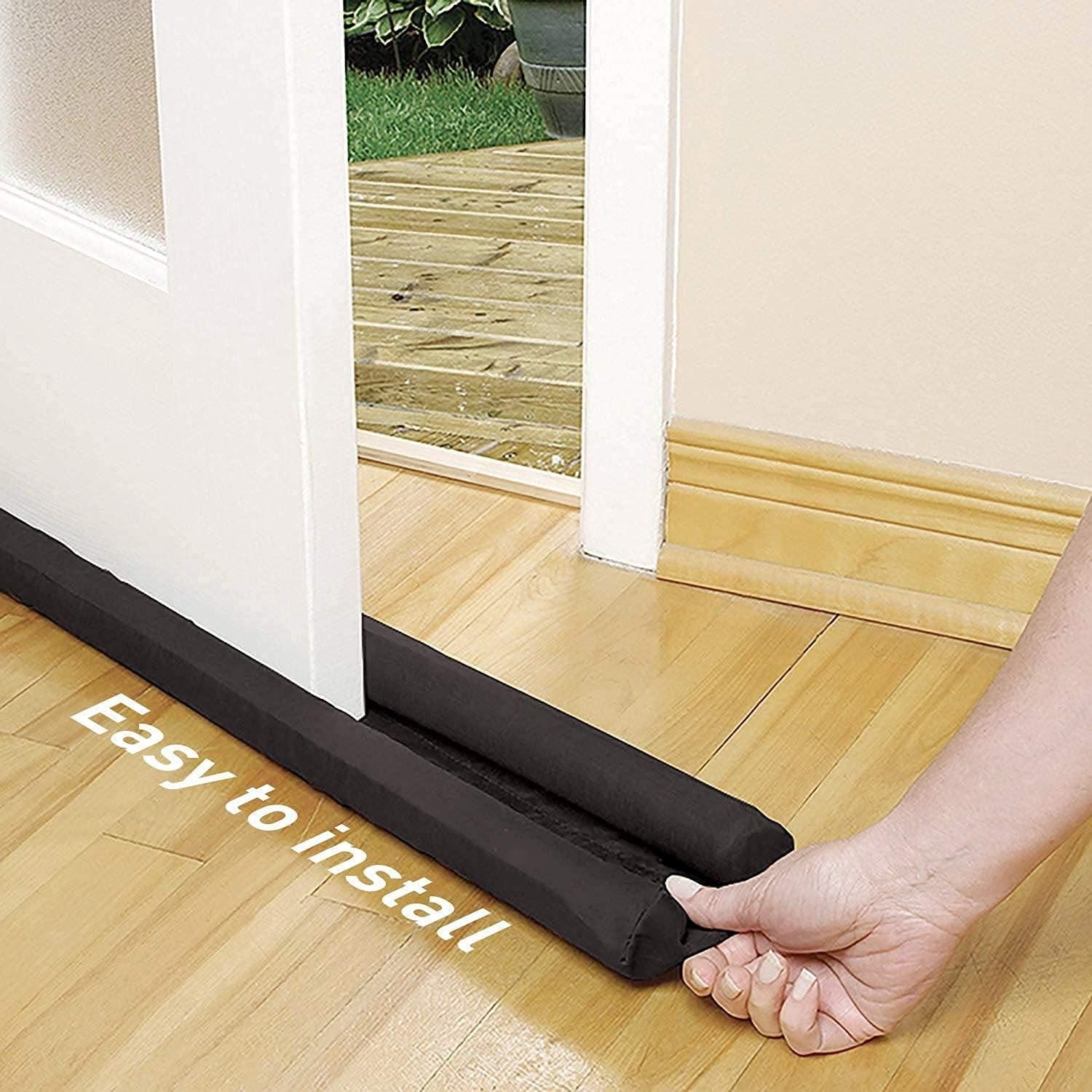 Product Name:Door Gap Sealer Protector Sound-Proof Reduce Noise Waterproof Dimensions(L x W in cm):-90 x 18 cm Material: Foam Color: Brown